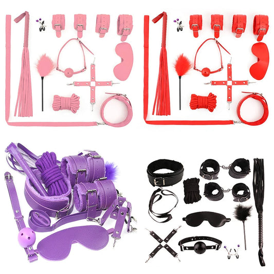 Erotic Games Roleplay Bdsm Bondage Gear Adult Sm Products Bondage Toy 10pcs/set Bondage Suit Toys for Men and Woman luvshop24