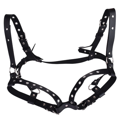 Adult Hollow  Erotic Adjustable Wear Teasing Flirting Nipple Clamp  Leather Sexy Bondage Clothing luvshop24