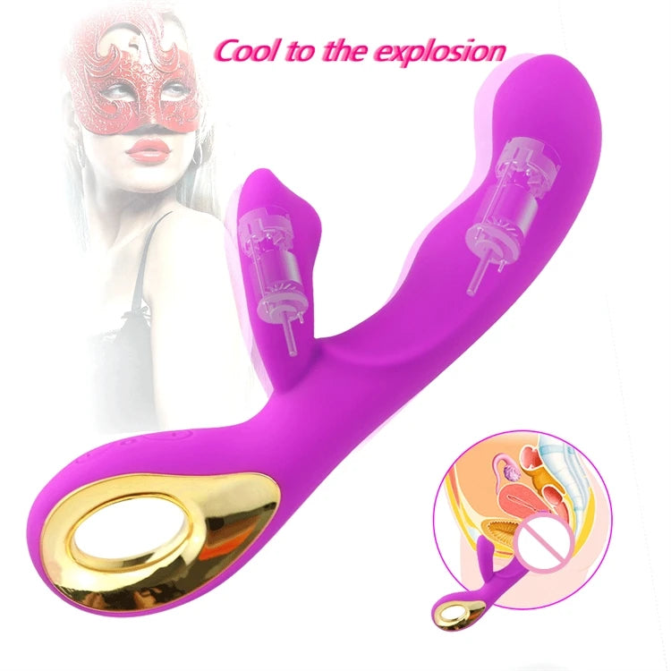 Hot Selling Rechargeable G Spot Rabbit Vibrator Wand Massager for Women luvshop24
