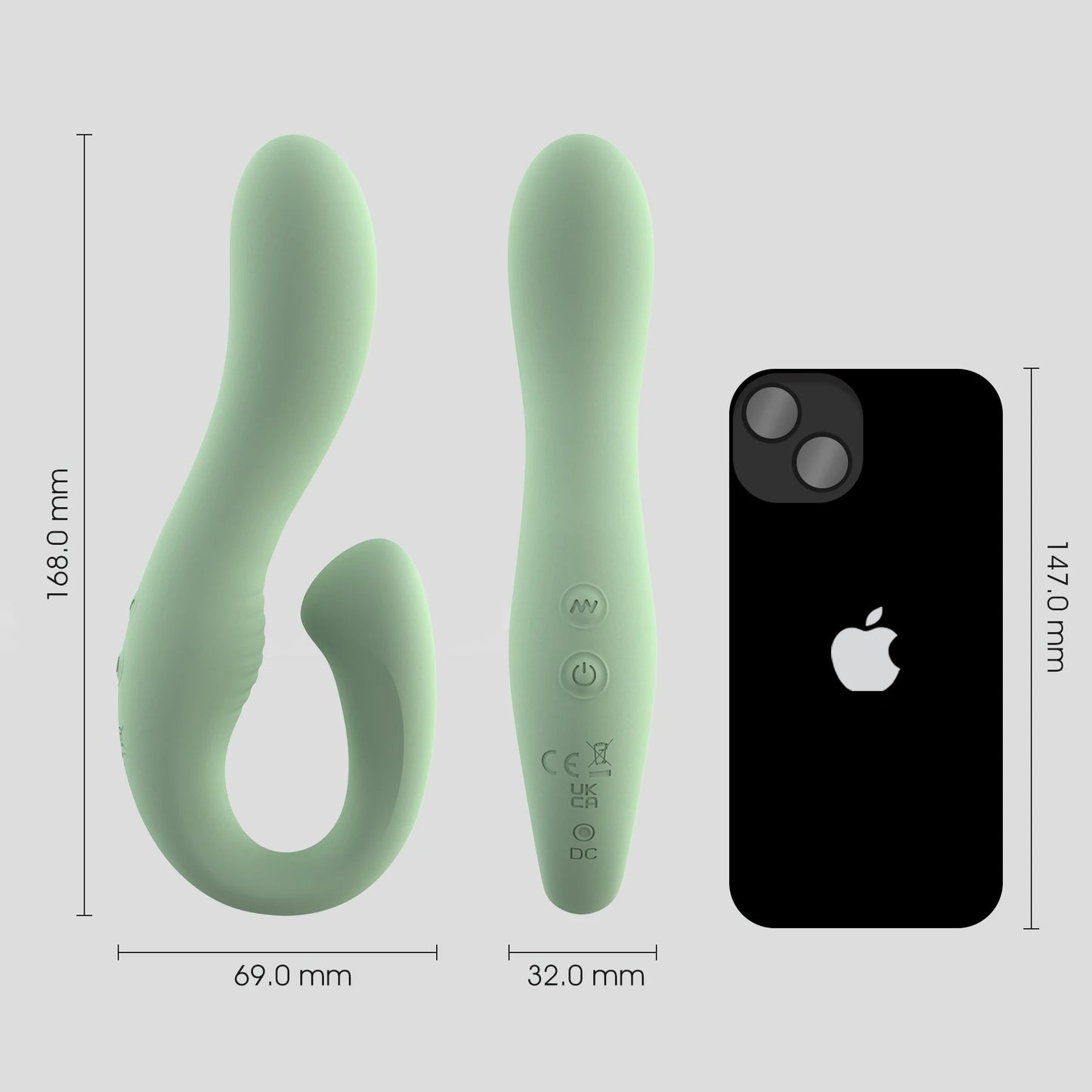 WINYI Hot Selling U-Shaped Dual Vibrator Wholesale Custom Packaging  Double Straplessless Strapon Dildo Vibrator for Lesbian luvshop24