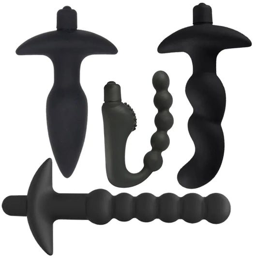 Soft Silicone Anal Plug Prostate Massage Anus Dilator Gay Erotic Accessories Silicone Leather Case luvshop24