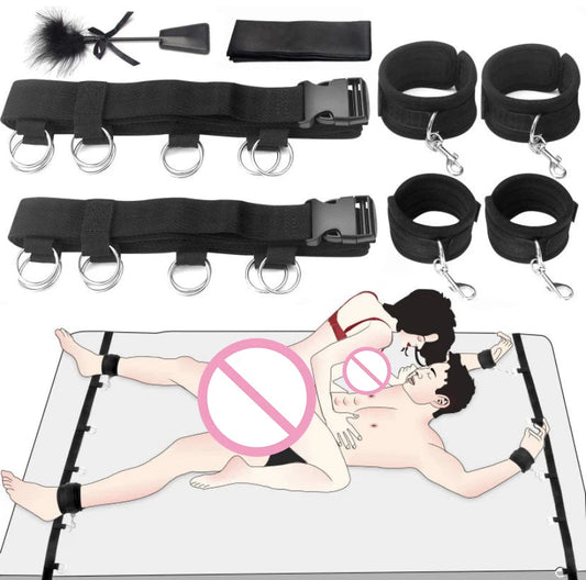 Bdsm Toys Erotic Games Slave Restraint Bondage Gear 10pcs/set Whip Hand Cuffs Adult Sm Products for Woman Couples Bed luvshop24