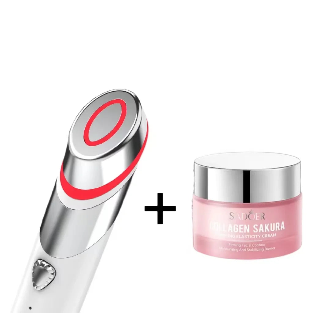 Trending Products Mini Skincare Facial Wand Massager Red Light Therapy EMS Neck Face Tool 360 Rotate Manual Roller Eye Massager luvshop24