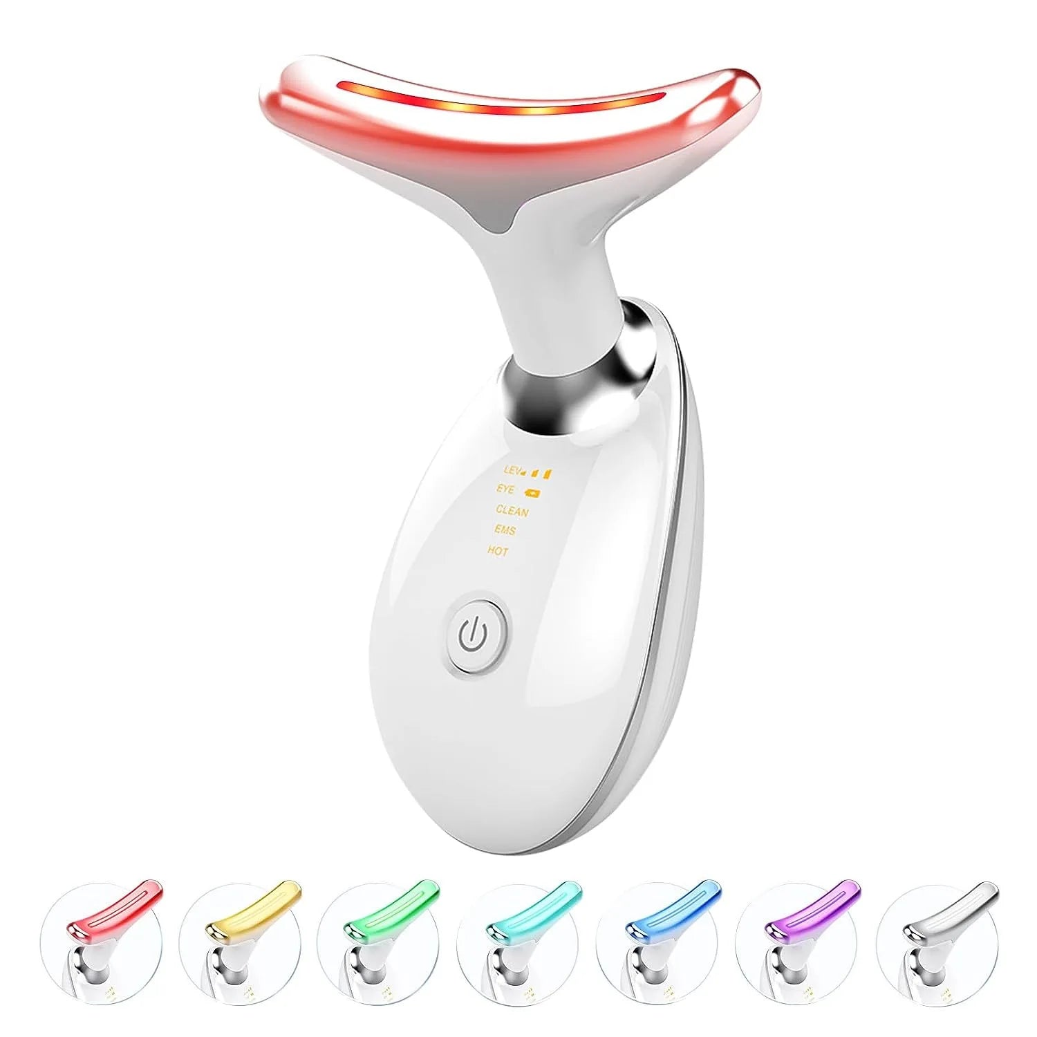 Hot Sale 3 in 1 Face and Neck Care Device Massager Vibration Led New Skincare Facial Wand Massager 630nm luvshop24
