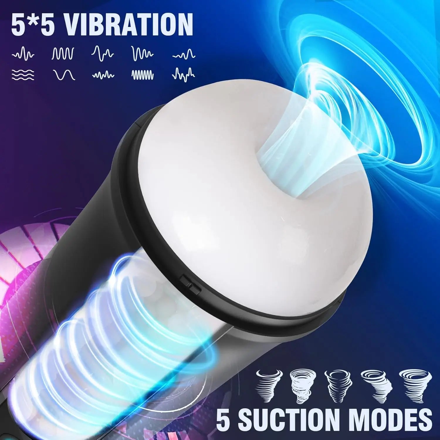 Men Masturbation Toys Masturbators For - ZEMALIA Adult Vibration 5 Suction S Vibrator Hands Free Pocket Pussy Penis Pump With luvshop24