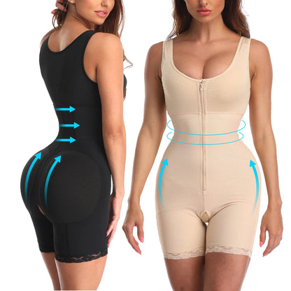 Zip Waist Lace Slimming Shaper Corset Control Shapewear Butt Lifter Strap Body Shaper Underwear Bodysuit Women Plus Size S-6xl luvshop24