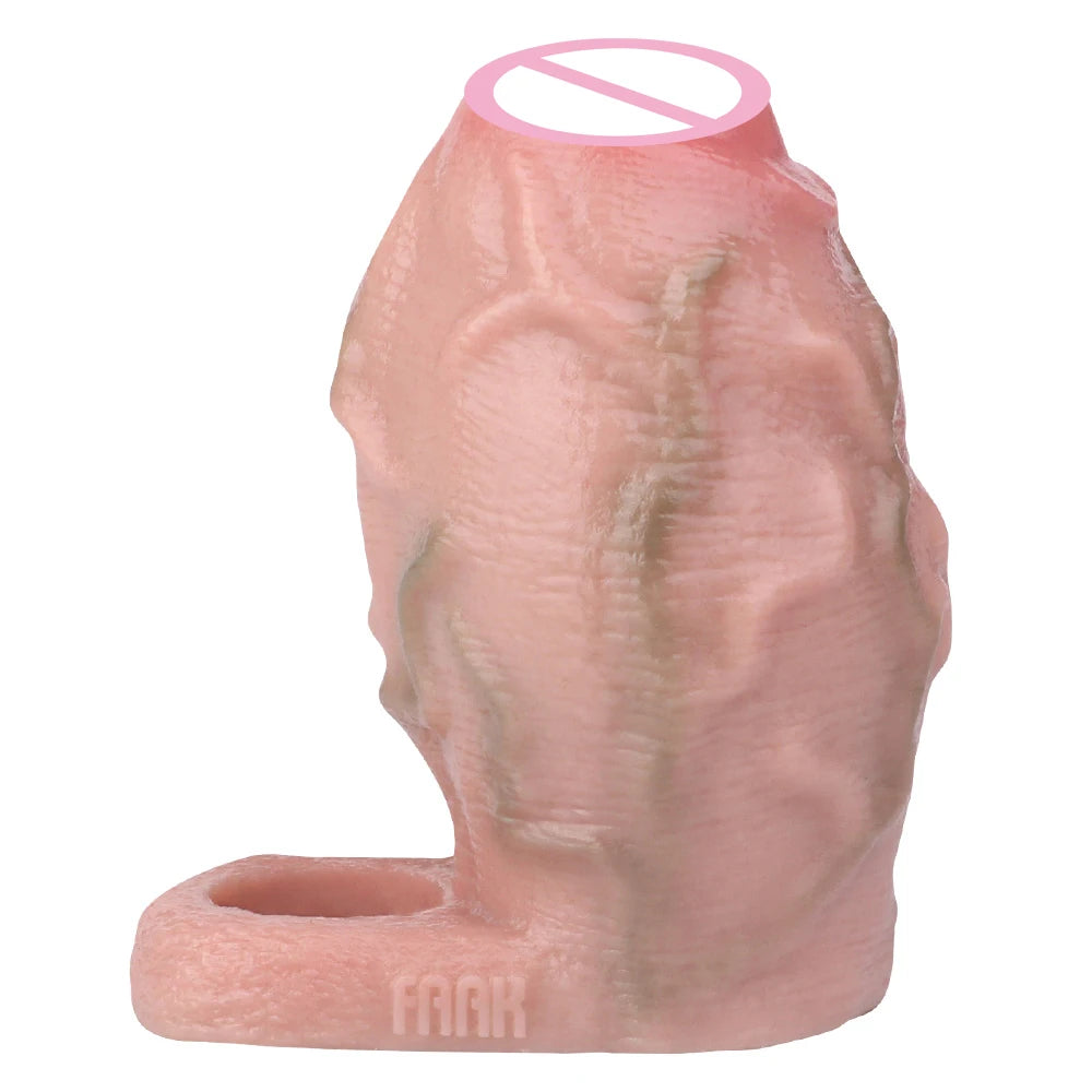 OEM Factory Real Texture Penis Enlargement Sleeve for Men Adult Erotic Goods Hombre Cock Delay Ejaculatio Condoms luvshop24