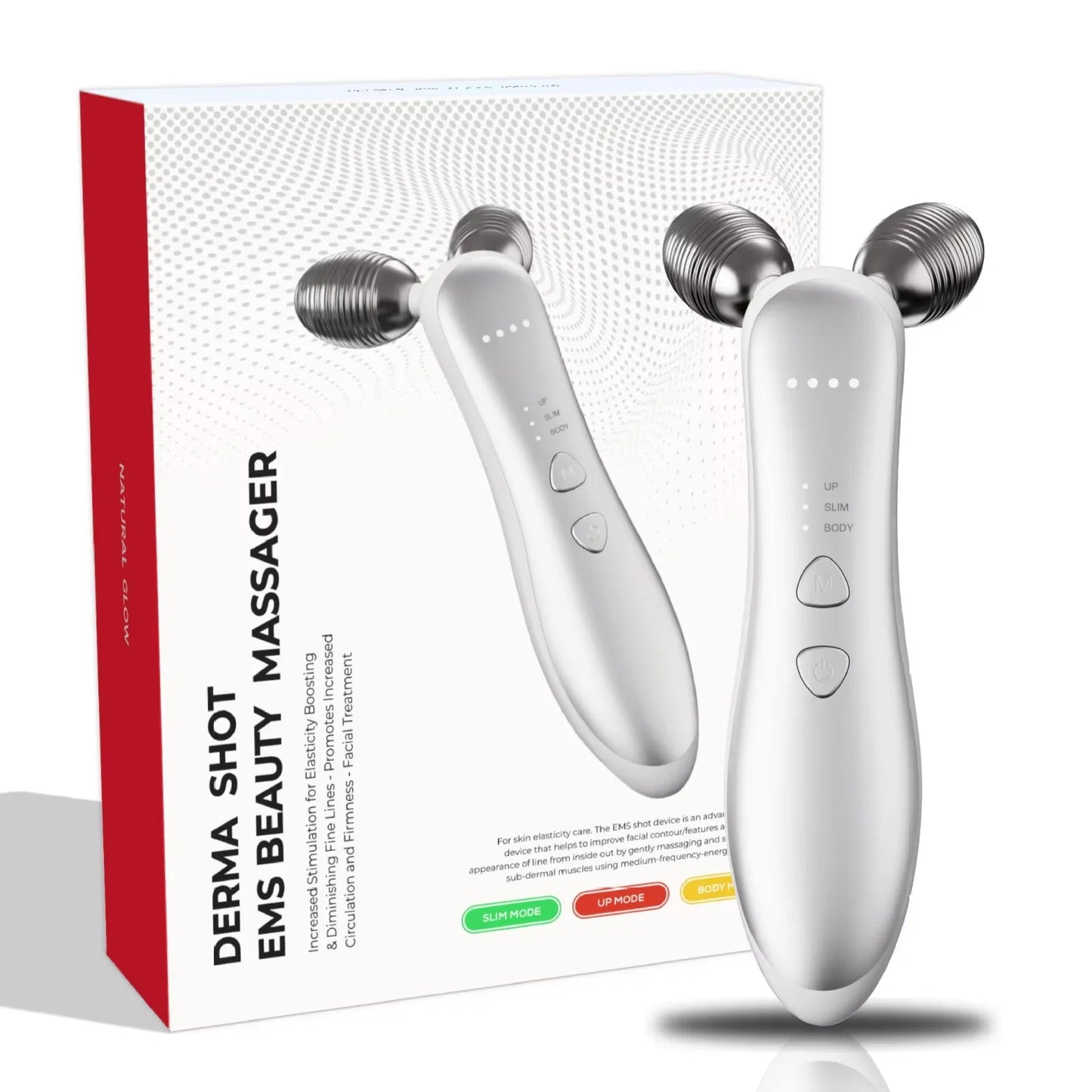 Trending Products Mini Skincare Facial Wand Massager Red Light Therapy EMS Neck Face Tool 360 Rotate Manual Roller Eye Massager luvshop24