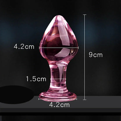 Candiway Exquisite Pink Crystal Glass Anal Plug Adult Masturbation Products Prostate Massager Erotic Toys For Couple (5 Styles) luvshop24