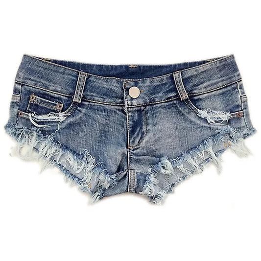 2025 Sexy Women's Jeans Denim Booty Shorts Clubwear Super Short Feminino Skinny Hole Low Waist Short luvshop24