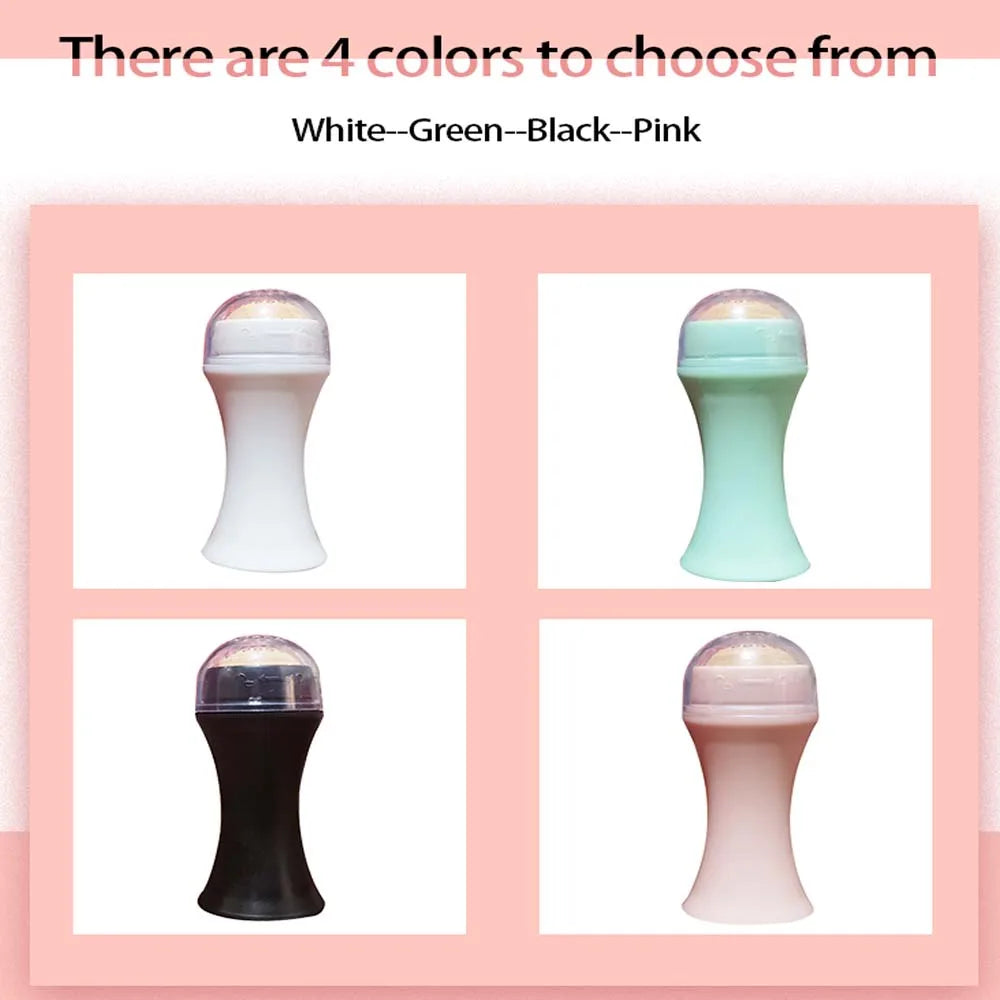 Cosmetics Facial Massage Oil Absorbing Roller Volcanic Stone Makeup Tool Massager Roller Natural Stone Oil Absorbing Roller luvshop24