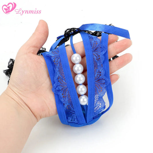 Lynmiss Women's Panties Underwear For Sexy Pearl Lingerie Women Lace Panties Erotic Underwear Briefs Sexy Apparel Erotic luvshop24