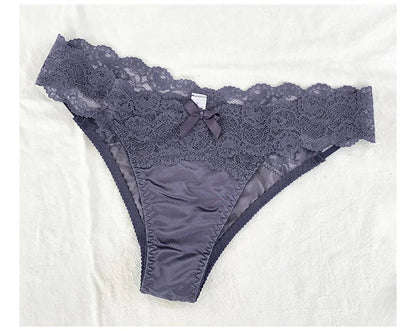 Meet'r 3Pcs/lot Women Sexy Lace Panties Low-waist Underwear Female G String Breathable Hollow out Lingerie Temptation Intimates luvshop24