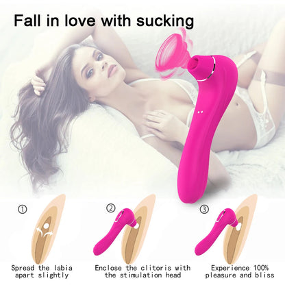 Real Satisfying 10 Speeds Suction and Vibration Massager G Spot Clitoral Vibrator Sucking Vibrator Clit Sucker Dildo for Women luvshop24