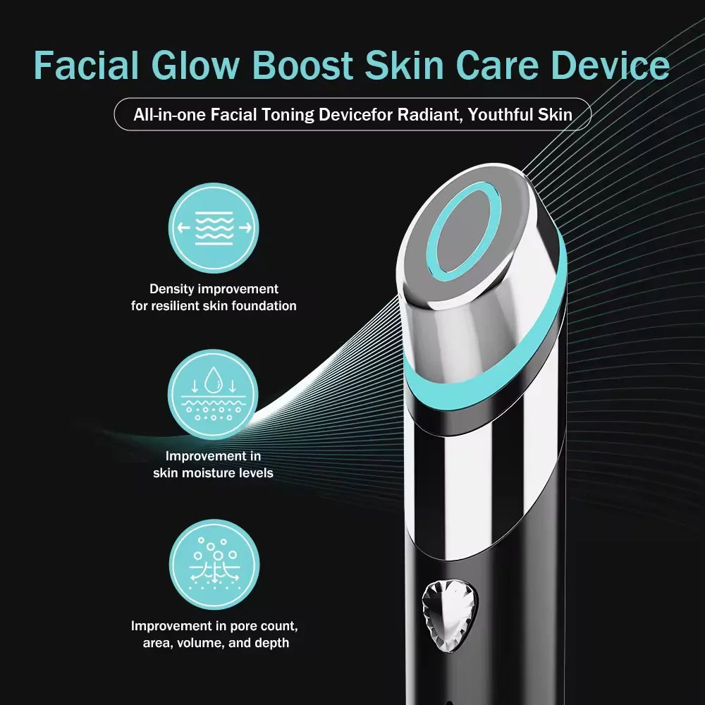 Trending Products Mini Skincare Facial Wand Massager Red Light Therapy EMS Neck Face Tool 360 Rotate Manual Roller Eye Massager luvshop24