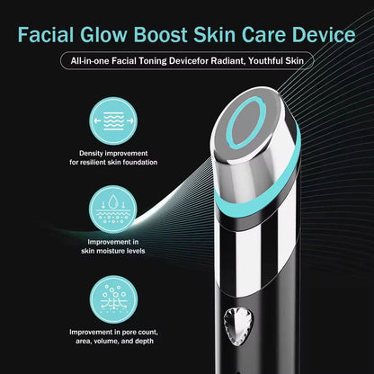 Trending Products Mini Skincare Facial Wand Massager Red Light Therapy EMS Neck Face Tool 360 Rotate Manual Roller Eye Massager luvshop24