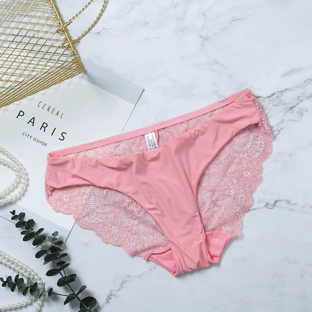 Lace Panties Female Underpants Sexy Panties For Women Briefs  Underwear Comfortable Ladies Pantys Lingerie 13 Solid Color luvshop24