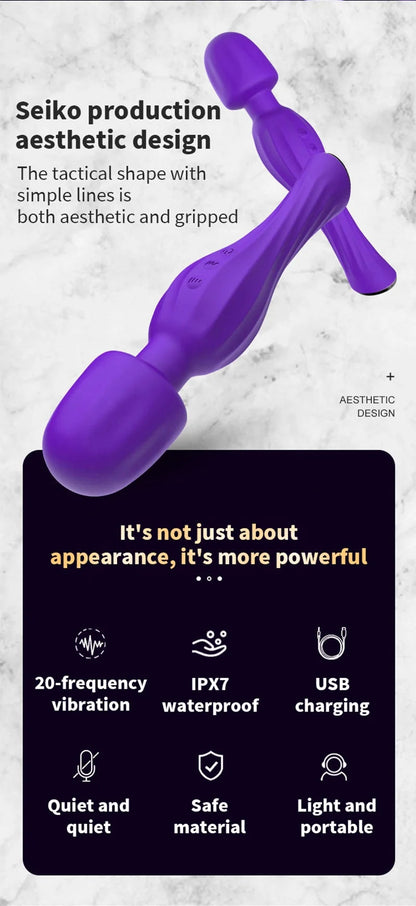 Hot Selling Adult Products USB Rechargeable Powerful Clitoral Stimulation AV Wand Massager Vibrator for Women luvshop24