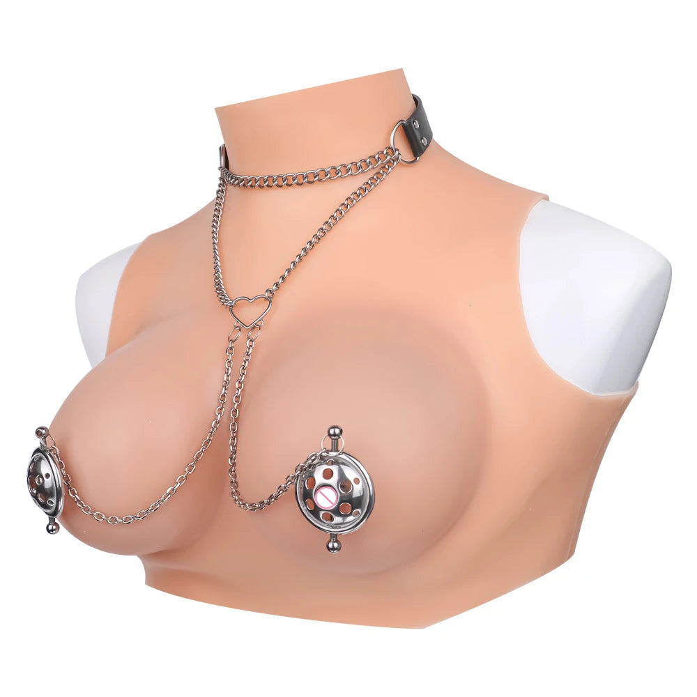 1 Prismatic 1 Leash Chain Erotic Game Nipple PP Chains for Women Stimulate Breast with Heavy Feeling Metal Nipple Clips luvshop24