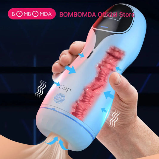 Automatic Sucking Masturbator Cup For Men Realistic Vagina Pussy Blowjob Oral Sucktion Masturbation Cup Vibrator Adult Sex Toys luvshop24