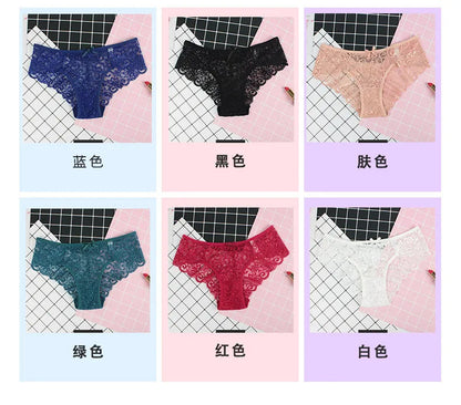 Lace Women Underwear Seamless Ultra Thin Underwear for Female Breathable High Waist Solid Color Panties Трусы Женские Кружевные luvshop24