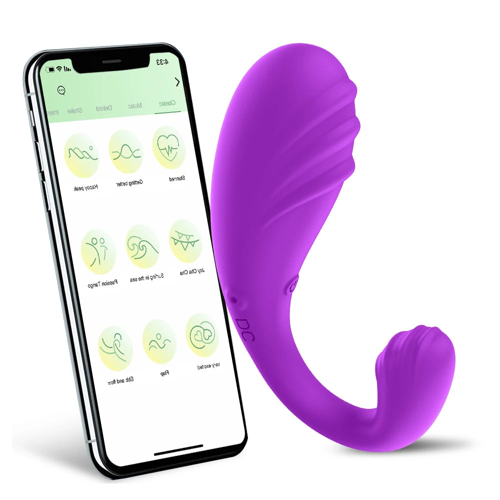 APP Remote Control Women's Dildo Vibrator Vagina G-Spot Dual Stimulation Massager Wearable Underwear Sex Toy luvshop24