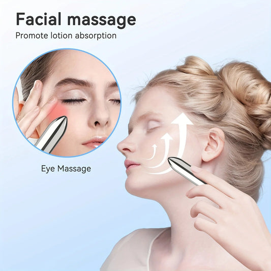 1pc Mini Vibrating Massager Facial And Eye Massage Treatment Promotes Lotion Absorption Portable For Home And Travel Beauty Tool luvshop24