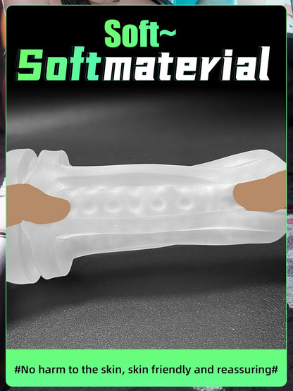 Male Masturbator Transparent Meat Vaginal Masturbation Adult Male Sex Toy Piston Manual Masturbator Cup Penis Massage Trainer luvshop24