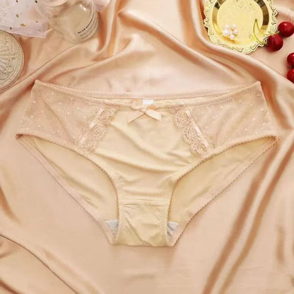 Lace Briefs Sexy Panties for Women Ice Silk Panties Large Underwear Sexy Wrap Buttocks Briefs Embroidery Lace Panties luvshop24