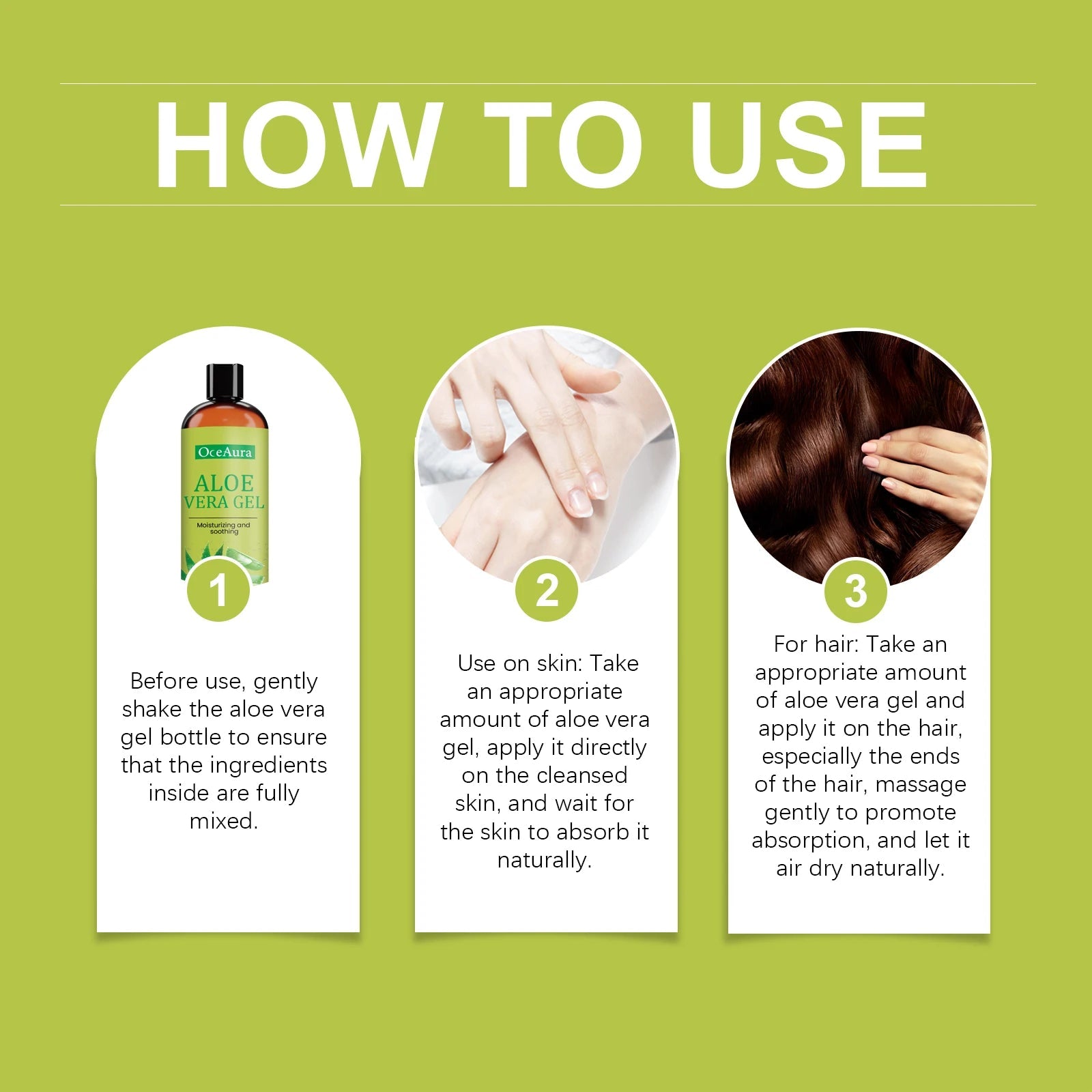 Moisturizing Hydrating Aloe Vera Gel Deeply Nourish Facial Body Skin Shrink Pores Reduce Fine Lines Dry Frizzy Hair Care Essence luvshop24