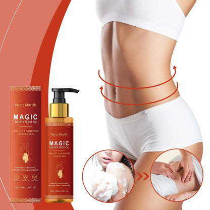WEST MONTH Magic Luxury Body Oil for Glowing Skin Moisturizing Dry Skin Tightening Firming Chest Thighs Anti-Wrinkle Body Lotion luvshop24