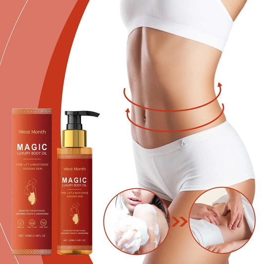 WEST MONTH Magic Luxury Body Oil for Glowing Skin Moisturizing Dry Skin Tightening Firming Chest Thighs Anti-Wrinkle Body Lotion luvshop24