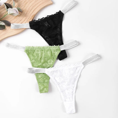 Womens Sexy Lingerie Lace Thongs Breathable Comfortable Stretch Elegant Plus Size Underwear Panties Briefs luvshop24