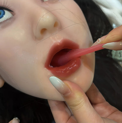 1:1 adult simulation head, with tongue and teeth, real oral cavity, can be used in conjunction with human silicone head for hair luvshop24