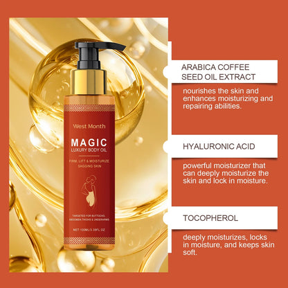 WEST MONTH Magic Luxury Body Oil for Glowing Skin Moisturizing Dry Skin Tightening Firming Chest Thighs Anti-Wrinkle Body Lotion luvshop24