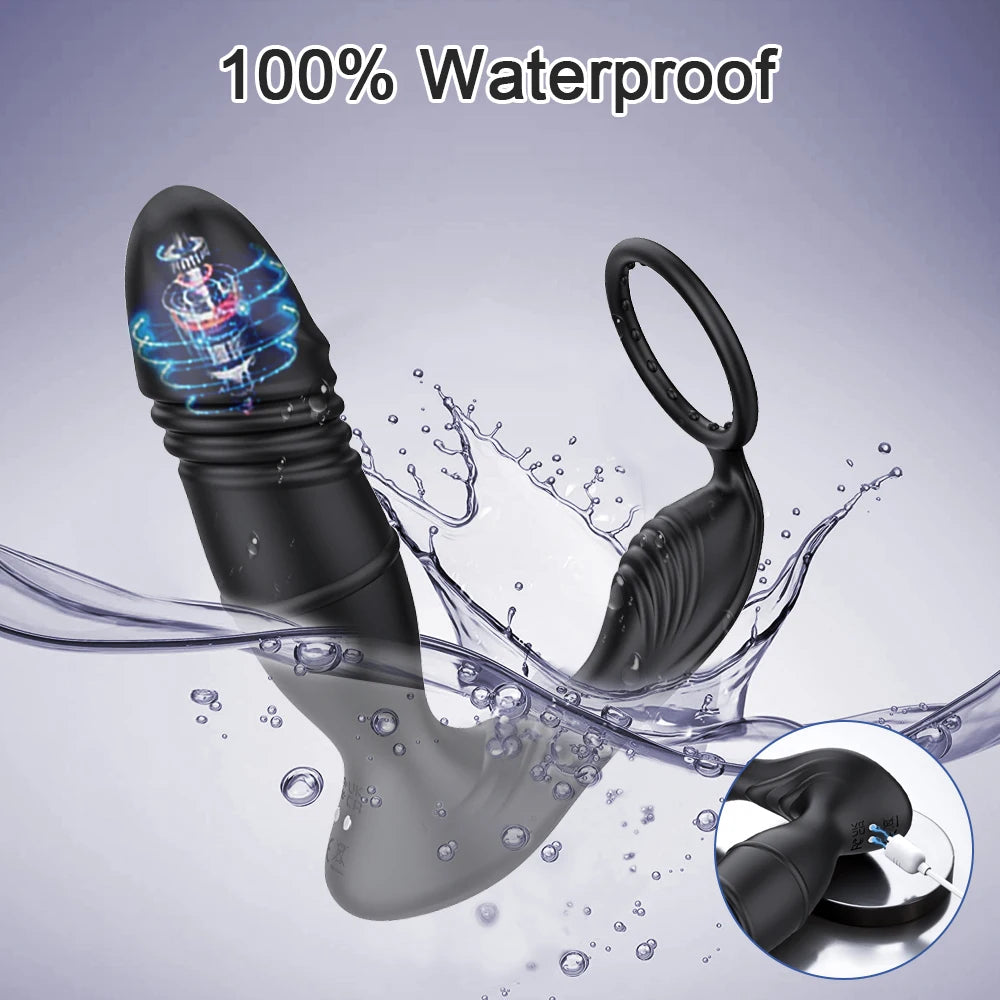 Male Thrusting Prostate Massager Bluetooth APP Vibrator for Men Gay Anal Plug Wireless Remote Butt Plug Sex Toy for Couples luvshop24