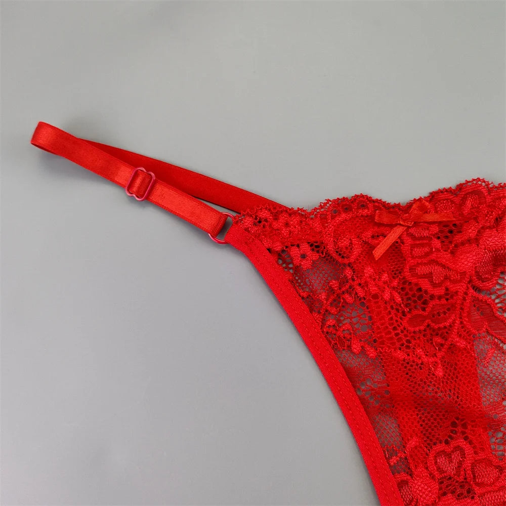3Pcs Sexy Thongs Underwear for Women Perspective Lace G-String Panties Low Waist Plus Size Hot Wife Gift luvshop24