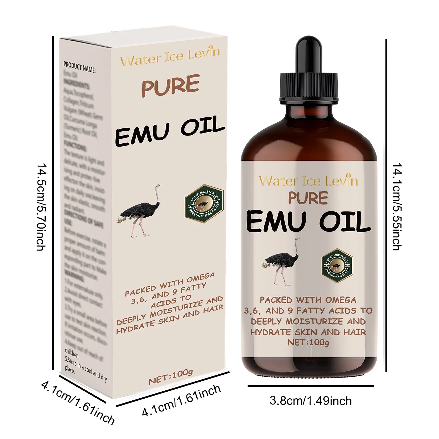 100ml Natural Vitamin E Essential Oil for Massage, Skin Care, Scraping, Shower, Face, Body, Nail, Hair, Eyelash Care Universal luvshop24