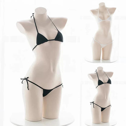 2PC Women Mini Bikini Sexy-Lingerie Pajamas Strappy Underwear Briefs Bra Sets Swimsuit Female Bathers Bandage Bathing Suit luvshop24