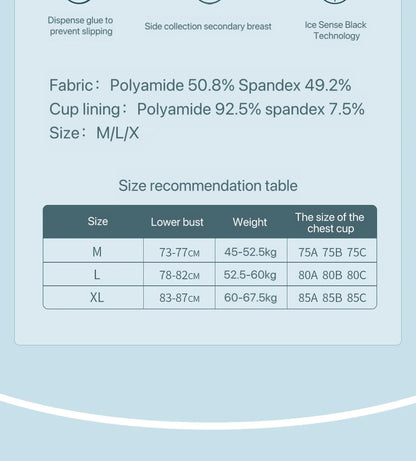 1pcs Summer Women Ultrathin Sport Bra Ms.Basic Thin Vest With Padded Female Brassier Ladys Ice Silk Seamless Comfort breath Bras luvshop24
