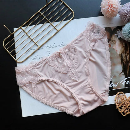 Women's Underwear Panty Sexy Lace Panties Low Waist Seamless Comfort Briefs Woman Fashion Underpants Female Lingerie luvshop24
