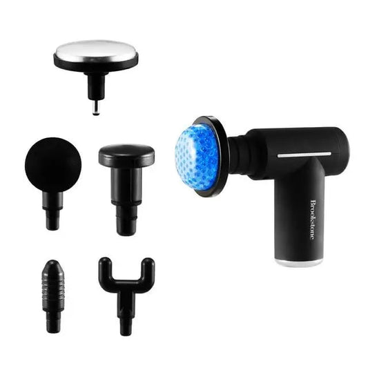 Brookstone Cordless Deep Tissue Massager Gun Hot and Cold Percussion for Neck & Shoulder 6 Intensity Levels luvshop24