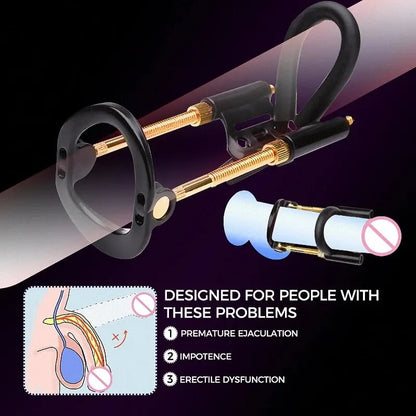 Penis Edge Extender Enlarge Device Adjustable Dick Enhancer Stretcher Penis Growth Sex Toys for Men Delay Lasting Trainer luvshop24