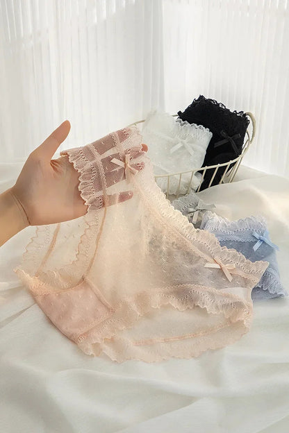 2024 Summer New Lace Sexy Women's Underwear Ultra Thin Breathable Comfortable Traceless Underwear Bragas Трусы 팬티 Белье luvshop24