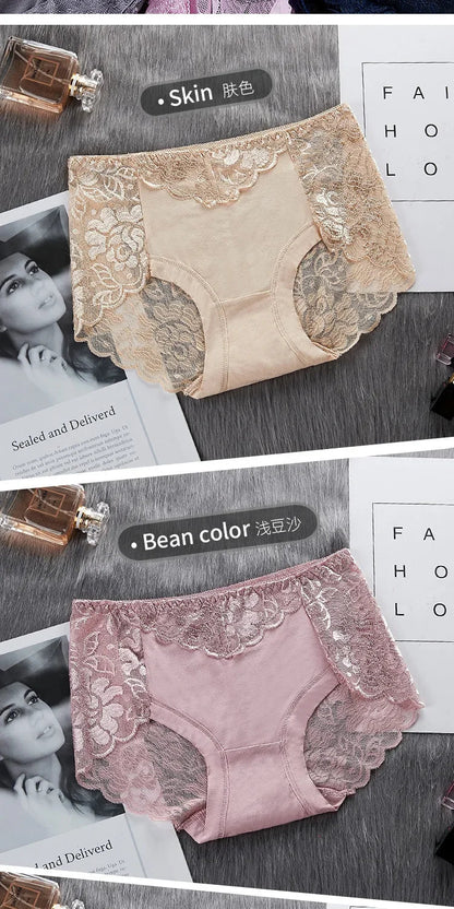 Lace Breathable Women's Underwear Panties Lace Lingerie Female Underwear Ladies Casual Underpants Seamless Women's Briefs luvshop24