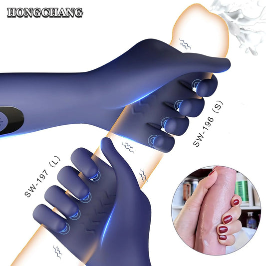 Sex Toys for Men Rechargeable Penis Massager with 9 Vibrators Male Masturbator Delay Lasting Glans Trainer Men's Glans Vibrator luvshop24