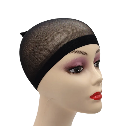 2pcs/Bag Top Stocking Wig Cap Hair Net For Weave Hair Wig Nets Black Brown Stretch Mesh Wig Cap For Making Wigs luvshop24