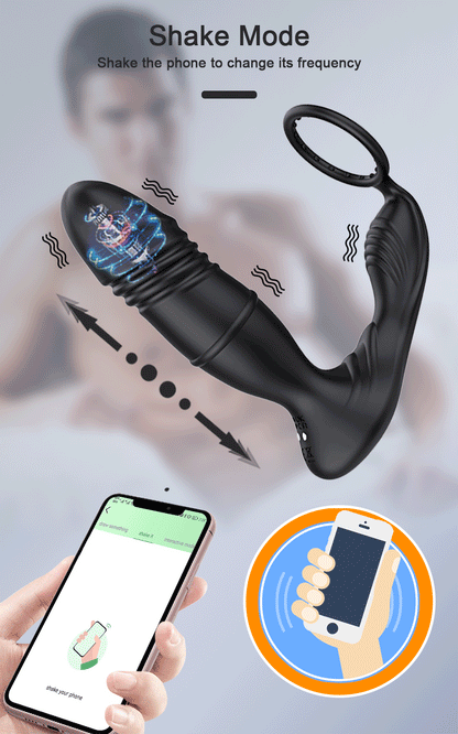 Male Thrusting Prostate Massager Bluetooth APP Vibrator for Men Gay Anal Plug Wireless Remote Butt Plug Sex Toy for Couples luvshop24