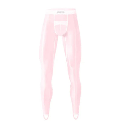1/2/3PCS Men's Leggings Underwea Thin Sexy Transparent Ice Silk High Stretch Foot Anti Slip Pants Fitness Bottoms Pants AD776 luvshop24