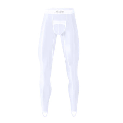 1/2/3PCS Men's Leggings Underwea Thin Sexy Transparent Ice Silk High Stretch Foot Anti Slip Pants Fitness Bottoms Pants AD776 luvshop24